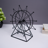 Black Metal Ferris Wheel Decorative Accent